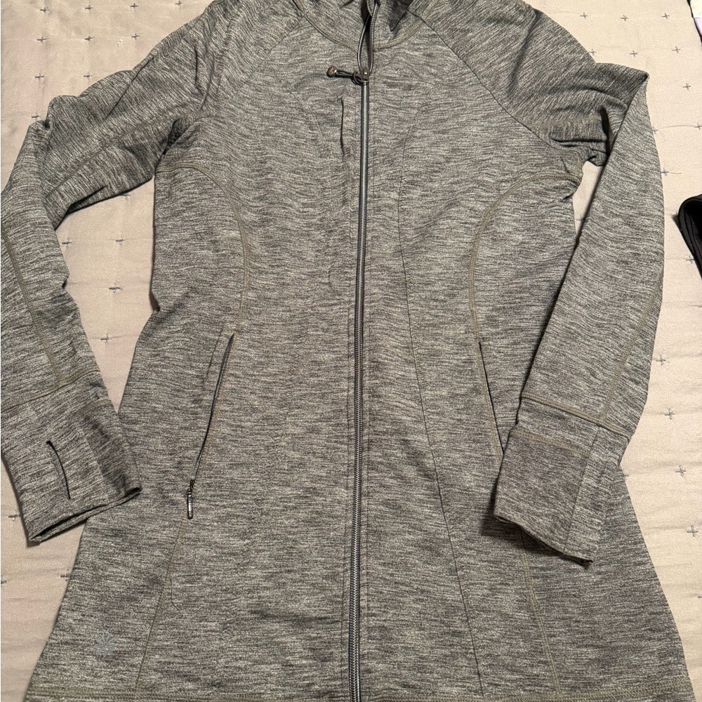 Athleta Dark Heather Gray Zip-Up Tunic